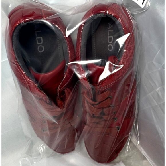Aldo Men's Red Crocodile Pattern Casual Sneakers Size - Picture 6 of 8